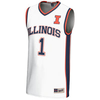 Illinois Fighting Illini Lightweight Basketball Jersey, White Sportswear Jersey Shirt, Sleeveless Athletic Tank Jersey, Casual Gift for Men