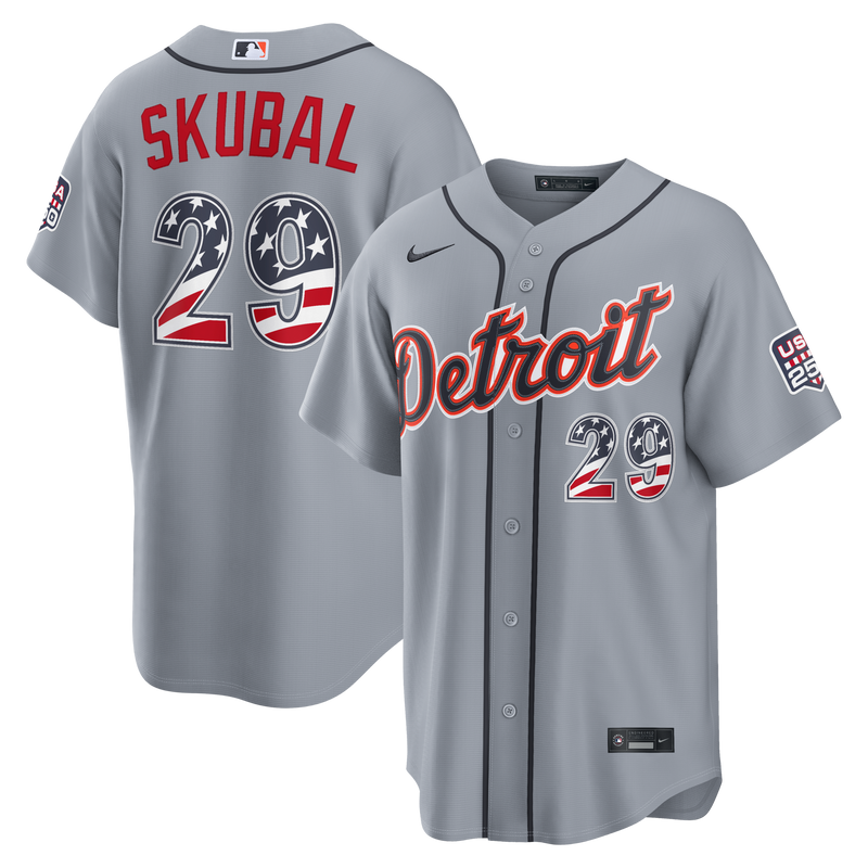 Tarik Skubal Detroit Tigers Baseball Jersey, Gray Sportswear Jersey Shirt, Lightweight Breathable Athletic Jersey, Casual Gift for Men