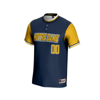Notre Dame Fighting Irish Softball Jersey, Navy Lightweight Sportswear Jersey Shirt, Lightweight Breathable Athletic Jersey, Casual Gift for Men