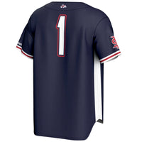 Fresno State Bulldogs Lightweight Baseball Jersey, Navy Sportswear Jersey Shirt, Lightweight Breathable Athletic Jersey, Casual Gift for Men