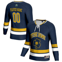 Notre Dame Fighting Irish Hockey Jersey, Navy Lightweight Sportswear Jersey Shirt, Long Sleeve Hockey Sweater Jersey, Casual Gift for Men