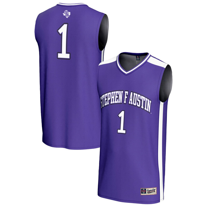Stephen F Austin Lumberjacks Basketball Jersey, Purple Fashion Sportswear Jersey Shirt, Sleeveless Athletic Tank Jersey, Casual Gift for Men