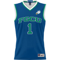 Florida Gulf Coast Eagles Basketball Jersey, Blue Sportswear Jersey Shirt, Sleeveless Athletic Tank Jersey, Casual Gift for Men, Style 201164170