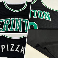 Custom Basketball Jersey, Black Kelly Green Sportswear Jersey Shirt, Athletic Mesh Moisture Wicking Jersey, Casual Gift for Men, Style Black0989