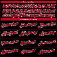Custom Basketball Jersey, Black Red White Sportswear Jersey Shirt, Athletic Mesh Moisture Wicking Jersey, Casual Gift for Men, Style Black0281