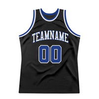 Custom Basketball Jersey, Black Royal White Authentic Sportswear Jersey Shirt, Athletic Mesh Moisture Wicking Jersey, Casual Gift for Men