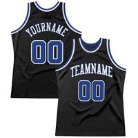 Custom Basketball Jersey, Black Royal White Authentic Sportswear Jersey Shirt, Athletic Mesh Moisture Wicking Jersey, Casual Gift for Men