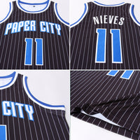Custom Basketball Jersey, Black White Royal Sportswear Jersey Shirt, Athletic Mesh Moisture Wicking Jersey, Casual Gift for Men, Style Black0491