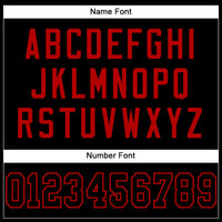 Custom Football Jersey, Black Red Sportswear Jersey Shirt, Athletic Mesh Moisture Wicking Jersey, Casual Gift for Men