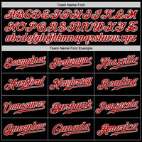 Custom Baseball Jersey, Black Red Sportswear Jersey Shirt, Athletic Button Down Moisture Wicking Jersey, Casual Gift for Men, Style Black0936
