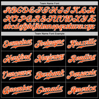 Custom Baseball Jersey, Black Orange White Pinstripe Sportswear Jersey Shirt, Athletic Button Down Moisture Wicking Jersey, Casual Gift for Men
