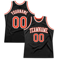 Custom Basketball Jersey, Black Orange White Throwback Sportswear Jersey Shirt, Athletic Mesh Moisture Wicking Jersey, Casual Gift for Men