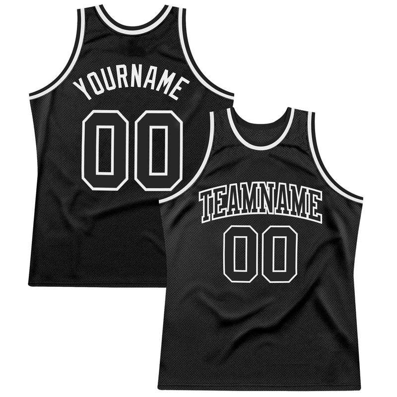 Custom Basketball Jersey, Black White Sportswear Jersey Shirt, Athletic Mesh Moisture Wicking Jersey, Casual Gift for Men, Style Black0979