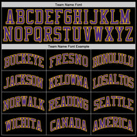 Custom Basketball Jersey, Black Purple Gold Throwback Sportswear Jersey Shirt, Athletic Mesh Moisture Wicking Jersey, Casual Gift for Men