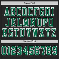Custom Football Jersey, Black Kelly Green Sportswear Jersey Shirt, Athletic Mesh Moisture Wicking Jersey, Casual Gift for Men, Style Black1067
