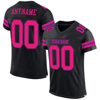 Custom Football Jersey, Black Pink Purple Sportswear Jersey Shirt, Athletic Mesh Moisture Wicking Jersey, Casual Gift for Men