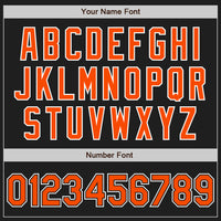 Custom Baseball Jersey, Black Orange White Sportswear Jersey Shirt, Athletic Button Down Moisture Wicking Jersey, Casual Gift for Men