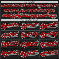 Custom Baseball Jersey, Black Red Sportswear Jersey Shirt, Athletic Button Down Moisture Wicking Jersey, Casual Gift for Men, Style Black1357