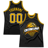 Custom Basketball Jersey, Black Gold White Sportswear Jersey Shirt, Athletic Mesh Moisture Wicking Jersey, Casual Gift for Men, Style Black1558