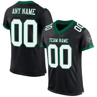 Custom Football Jersey, Black White Kelly Sportswear Jersey Shirt, Athletic Mesh Moisture Wicking Jersey, Casual Gift for Men
