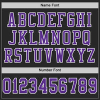 Custom Football Jersey, Black Purple White Sportswear Jersey Shirt, Athletic Mesh Moisture Wicking Jersey, Casual Gift for Men