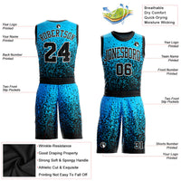 Custom Basketball Jersey, Blue Black White Sportswear Jersey Shirt, Athletic Mesh Moisture Wicking Jersey, Casual Gift for Men