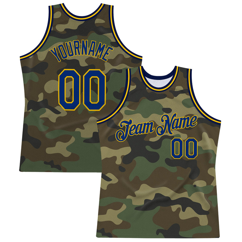 Custom Basketball Jersey, Royal Gold Sportswear Jersey Shirt, Athletic Mesh Moisture Wicking Jersey, Casual Gift for Men