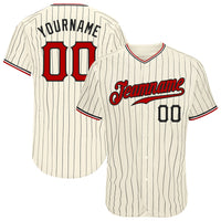 Custom Baseball Jersey, Cream Black Sportswear Jersey Shirt, Athletic Button Down Moisture Wicking Jersey, Casual Gift for Men, Style Cream0289