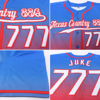 Custom Baseball Jersey, Royal Sportswear Jersey Shirt, Athletic Button Down Moisture Wicking Jersey, Casual Gift for Men, Style FadeFashion0226