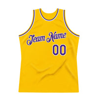 Custom Basketball Jersey, Gold Purple White Authentic Sportswear Jersey Shirt, Athletic Mesh Moisture Wicking Jersey, Casual Gift for Men