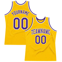 Custom Basketball Jersey, Gold Purple White Throwback Sportswear Jersey Shirt, Athletic Mesh Moisture Wicking Jersey, Casual Gift for Men