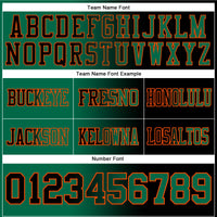 Custom Football Jersey, Black Kelly Green Fashion Sportswear Jersey Shirt, Athletic Moisture Wicking Breathable Jersey, Casual Gift for Men