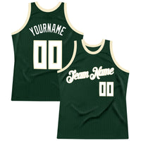 Custom Basketball Jersey, Green White Cream Authentic Sportswear Jersey Shirt, Athletic Mesh Moisture Wicking Jersey, Casual Gift for Men