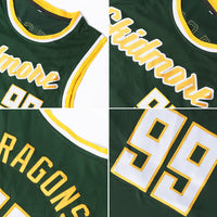 Custom Basketball Jersey, Green Kelly White Authentic Sportswear Jersey Shirt, Athletic Mesh Moisture Wicking Jersey, Casual Gift for Men