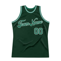 Custom Basketball Jersey, Green Kelly White Authentic Sportswear Jersey Shirt, Athletic Mesh Moisture Wicking Jersey, Casual Gift for Men