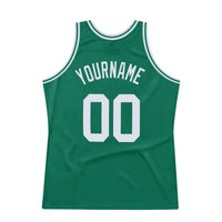 Custom Basketball Jersey, Kelly Green White Authentic Sportswear Jersey Shirt, Athletic Mesh Moisture Wicking Jersey, Casual Gift for Men