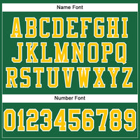 Custom Football Jersey, Kelly Green Gold Sportswear Jersey Shirt, Athletic Mesh Moisture Wicking Jersey, Casual Gift for Men
