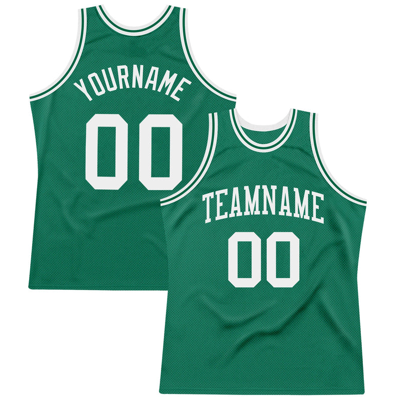 Custom Basketball Jersey, Kelly Green Sportswear Jersey Shirt, Athletic Mesh Moisture Wicking Jersey, Casual Gift for Men, Style KellyGreen0374