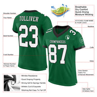 Custom Football Jersey, Kelly Green Sportswear Jersey Shirt, Athletic Mesh Moisture Wicking Jersey, Casual Gift for Men, Style KellyGreen0446