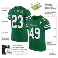 Custom Football Jersey, Kelly Green Sportswear Jersey Shirt, Athletic Mesh Moisture Wicking Jersey, Casual Gift for Men, Style KellyGreen0463