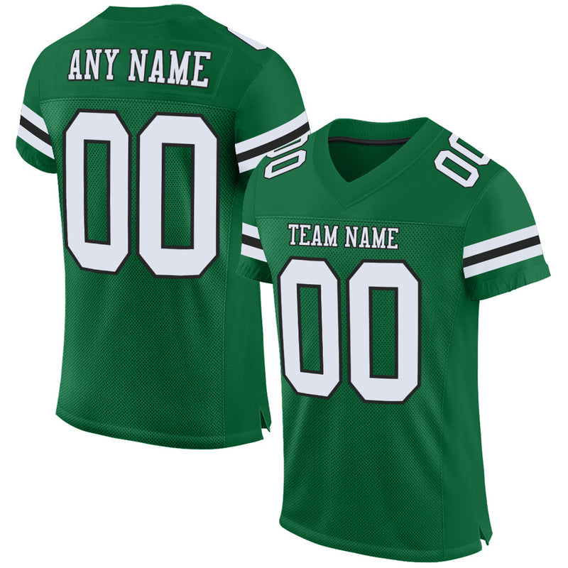 Custom Football Jersey, Kelly Green Sportswear Jersey Shirt, Athletic Mesh Moisture Wicking Jersey, Casual Gift for Men, Style KellyGreen0463