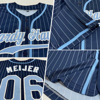 Custom Baseball Jersey, Navy White Sportswear Jersey Shirt, Athletic Button Down Moisture Wicking Jersey, Casual Gift for Men, Style Navy0399