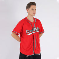 Custom Baseball Jersey, Red Sportswear Jersey Shirt, Athletic Button Down Moisture Wicking Jersey, Casual Gift for Men, Style CincinnatiG0085