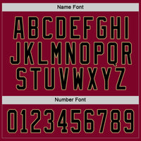 Custom Hockey Jersey, Maroon Black Old Gold Sportswear Jersey Shirt, Athletic Long Sleeve V Neck Jersey, Casual Gift for Men, Style Maroon0043