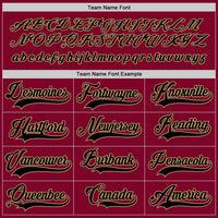 Custom Hockey Jersey, Maroon Black Old Gold Sportswear Jersey Shirt, Athletic Long Sleeve V Neck Jersey, Casual Gift for Men, Style Maroon0043