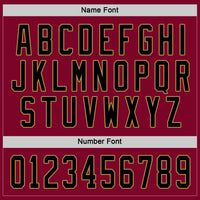 Custom Hockey Jersey, Maroon Black Old Gold Sportswear Jersey Shirt, Athletic Long Sleeve V Neck Jersey, Casual Gift for Men, Style Maroon0060