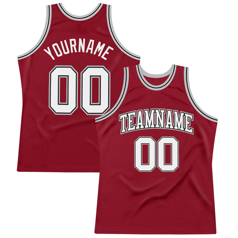 Custom Basketball Jersey, Maroon White Black Throwback Sportswear Jersey Shirt, Athletic Mesh Moisture Wicking Jersey, Casual Gift for Men