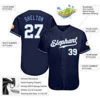 Custom Baseball Jersey, Navy White Sportswear Jersey Shirt, Athletic Button Down Moisture Wicking Jersey, Casual Gift for Men, Style Navy0197