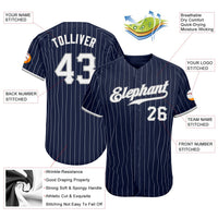 Custom Baseball Jersey, Navy White Sportswear Jersey Shirt, Athletic Button Down Moisture Wicking Jersey, Casual Gift for Men, Style Navy0205