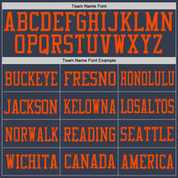 Custom Football Jersey, Navy Orange Sportswear Jersey Shirt, Athletic Mesh Moisture Wicking Jersey, Casual Gift for Men